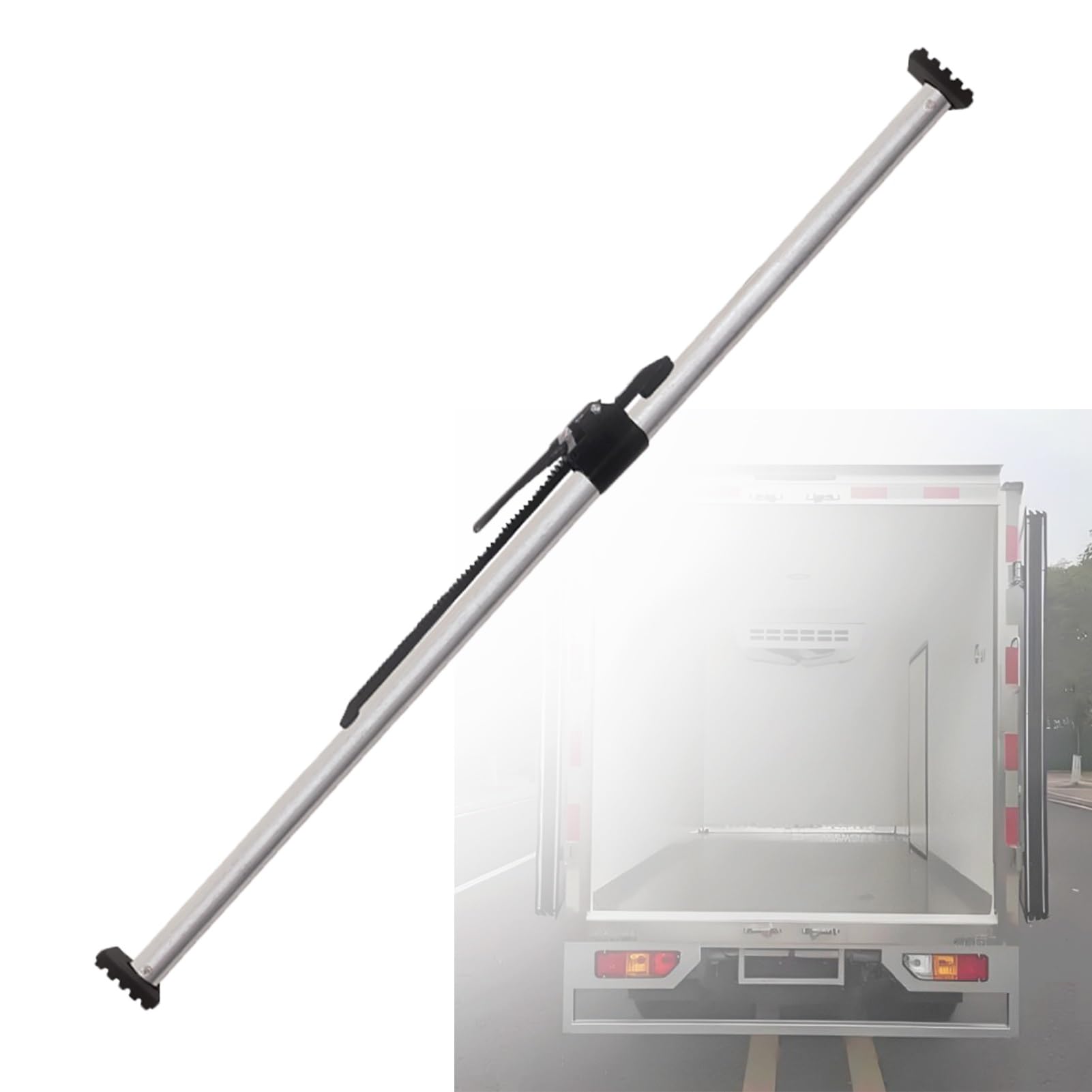 QIYFOZ Adjustable Ratcheting Cargo Bar for Secure Transport in Pickup Trucks, SUVs, and Vans