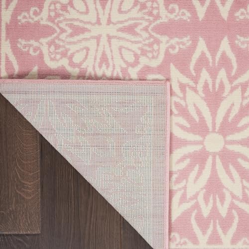 Nourison JUB06 Jubilant Floral Ivory/Pink 5'3'' X 7'3'' Area--Rug thumb #3