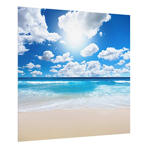 Spritzschutz Glas - Touch of Paradise - Quadrat 1:1 59cm x 60cm