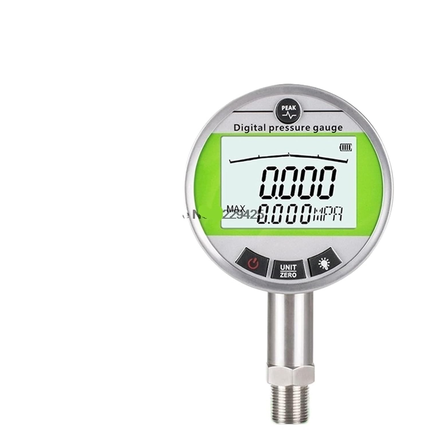 0.1 Precision Stainless Steel Intelligent Precision Digital Display Pressure Gauge Vacuum Water Hydraulic Shock-Resistant(80mm 0.1 Precision,0-0.1Mpa)