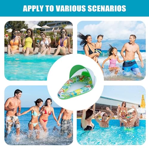 Matelas gonflable de piscine pour adultes protégeant du soleil en extérieur et jardin - 4