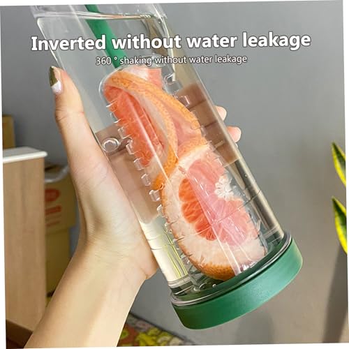 Botella de agua con infusor transparente de 800 ml para café helado en la oficina 4