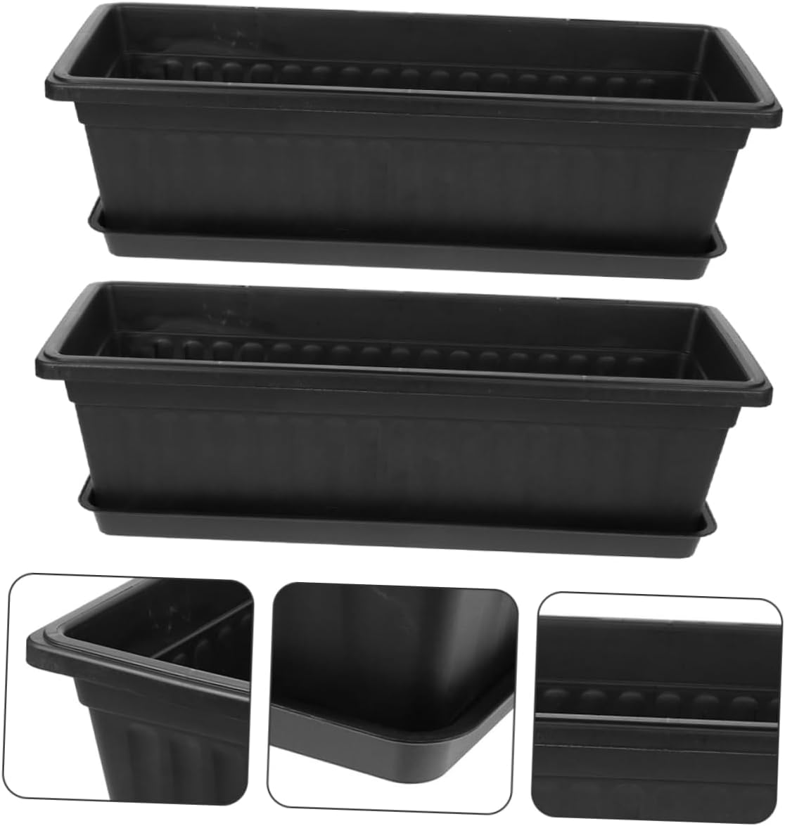 3sets Plant Pots Saucer Plastic Plant Nursery Garden Pots for Indoor Outdoor Orchid for