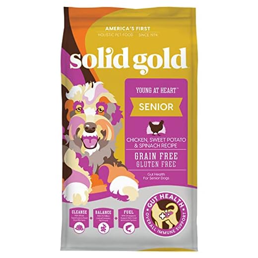 Solid Gold - Young at Heart Senior Dog Food with Real Chicken - Grain Free Dry Dog Food for Sensitive Stomachs - Antioxidant Rich Formula for Immune Support and Overall Health