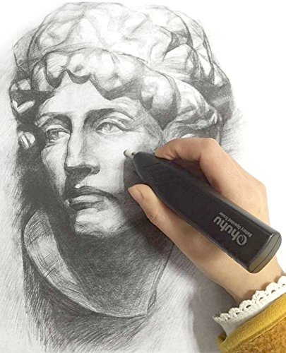 Ohuhu Electric Eraser Kit with 20 Eraser Refills and 1 Eraser Brush, Auto Erasers for Artist Drawing, Painting, Sketching, Drafting, Architectural Plans, Arts and Crafts,Battery Operated Pencil Eraser - Thumbnail 4