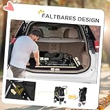 PawHut Hundewagen Hundebuggy klappbar für Hunde & Katzen bis 10 kg Katzenbuggy mit Kissen Netzfenstern Getränkehalter Aufbewahrungstasche Katzenwagen Buggy Schwarz