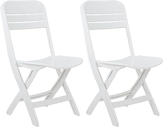 THINIA HOME Pack 2 Sillas Plegables Bliss Blancas 52x40x82cm