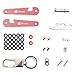 Keewe Pink | Premium Carbon Fiber Key Holder Organizer | Up to 16 Keys, Without spacers up to 20 | Fits All Types of Keys | Includes Key Holder, Carabiner, Bottle Opener and LED Light