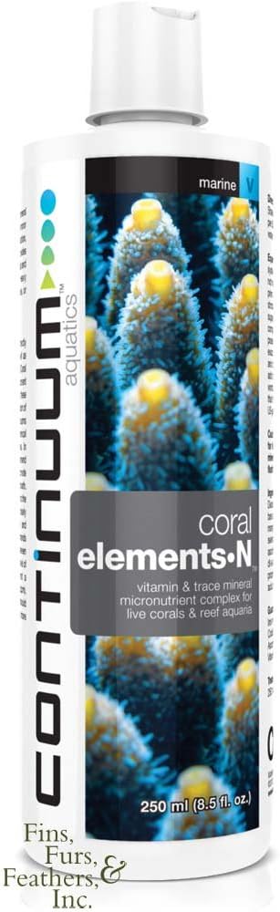 Continuum Aquatics Coral Elements N - Vitamin & Trace Mineral Nutrient Supplement for Coloration of Live Corals & Reef Aquarium
