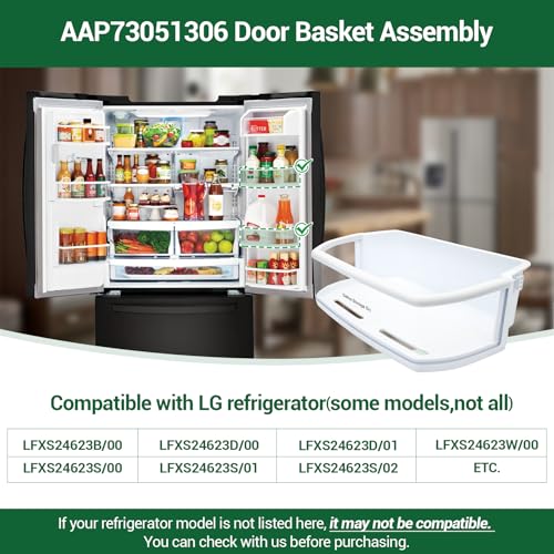 AAP73051306 Door Shelf Bin Compatible with lg Refrigerator: LFXS24623S, LFXS24623D, LFXS24623B, LFXS24623W etc, Door Basket Assembly AAP73051307, AP5973633, PS11706738, EAP11706738, MAN619485, 3380154 by Garsoo - Image 3