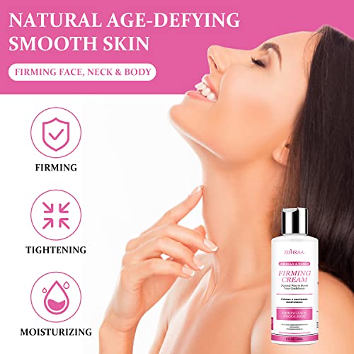 Hibiscus And Honey Firming Cream, Neck Firming Cream, Skin Tightening Cream For Face & Body, Skin Firming And Tightening Lotion, Reduces The Look Of Neck Lines, Tightens & Smooths - With Collagen & Hyaluronic Acid - 4 Fl Oz/120 Ml #TOP2