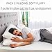 Ultra Thin Flat Soft Bed Pillows Standard Size Set of 2 Pack for Sleeping 20