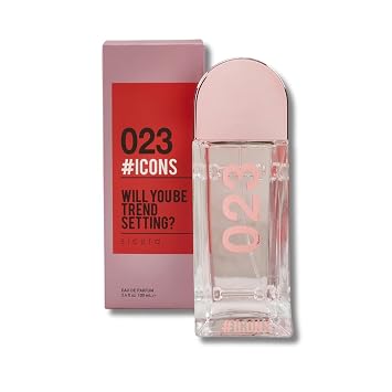 Hashtag 023# ICONS Will You Be Trend Setting? EAU DE PARFUM POUR FEMME 3.4 FL. OZ. Floral Fruity fragrance for Women.