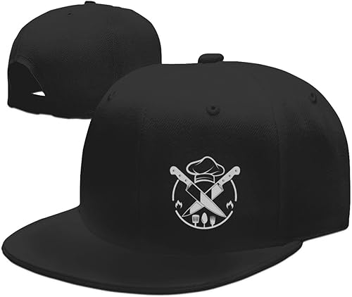 Gorra de béisbol ajustable con broche de presión ajustable para hombre, color negro, Cuchillo de chef