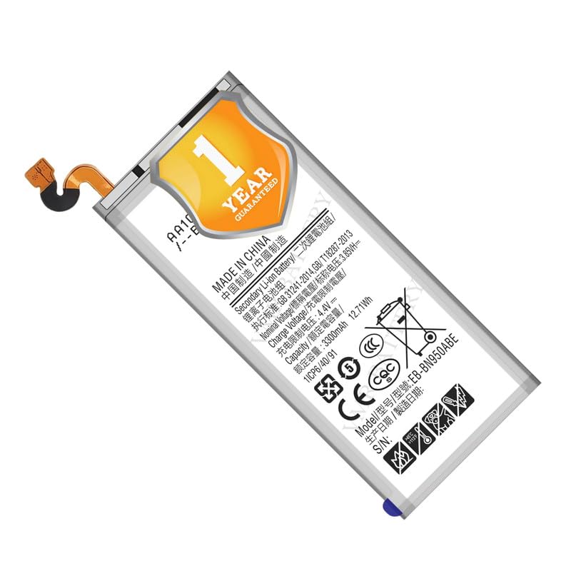 Image of Original EB-BN950ABE Battery Compatible for Samsung Galaxy Note 8 (SM-N950F, SM-N950U, SM-N9500, SM-N950U1, SM-N950N, SM-N950W, SC-01K, SM-N950FD) - (3300mAh) - 1 Year Warranty K7
