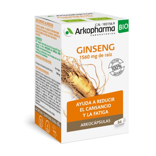 En Oferta Arkopharma Arkocápsulas Ginseng Bio 84 Cápsulas, Ayuda A Reducir El Cansancio Y La Fatiga, Mantener Los Niveles De Energía, Estimula La Memoria Y Rendimiento Físico, Vegano, Complemento Alimenticio