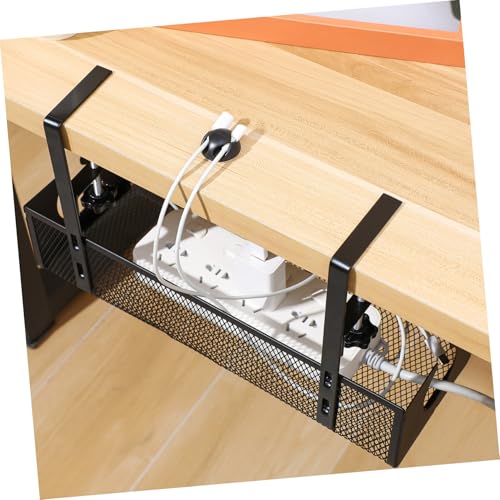 Organizador de cables con soporte robusto para escritorio, ahorro de espacio para espacios ordenados y limpios miniatura 2