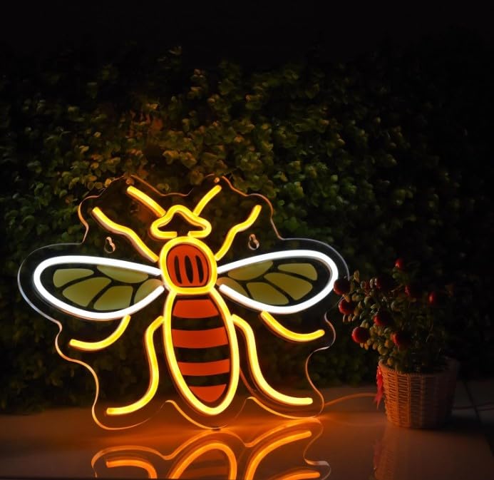 SG PRINT Bee Neon Sign light for Wall Décor home decor and kids room decor-image-23