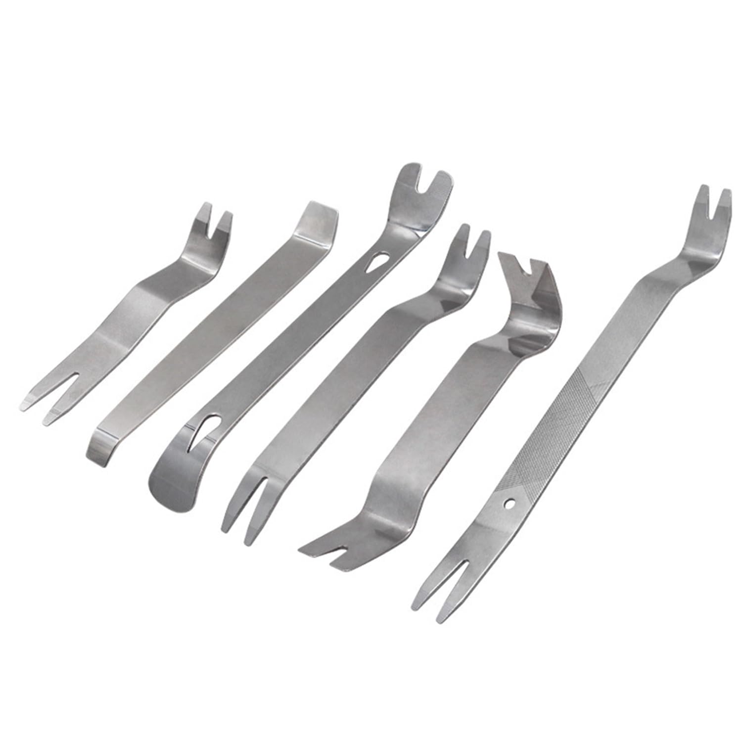 NABESHI Stainless Steel Interior Trim Removal Tool Set 6 Piece Car Auto