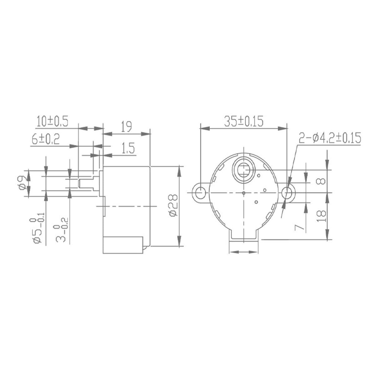 28BYJ48 - Motore a passo micro riduttore, 12 V, 4 fasi, 5 fili, motore passo-passo per aria condizionata, telecamera di sicurezza, sorveglianza, regolazione, direzione, azionamento, progetto
