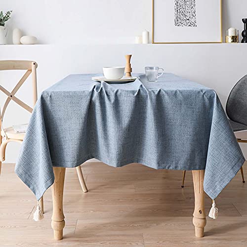 Nappe lavable en machine bleu 140x200 pour protéger la table des taches de graisse - 3