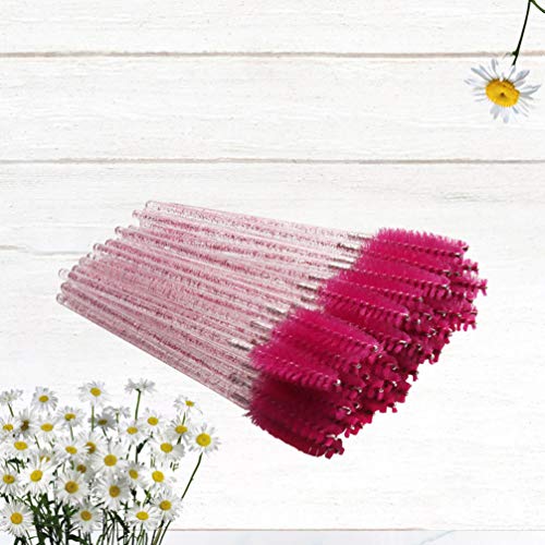 PIXNOR 300 Pcs Descartáveis â€‹â€‹Cílios Escovas Varinhas de Rímel Haste de Cristal Aplicador de Cíl