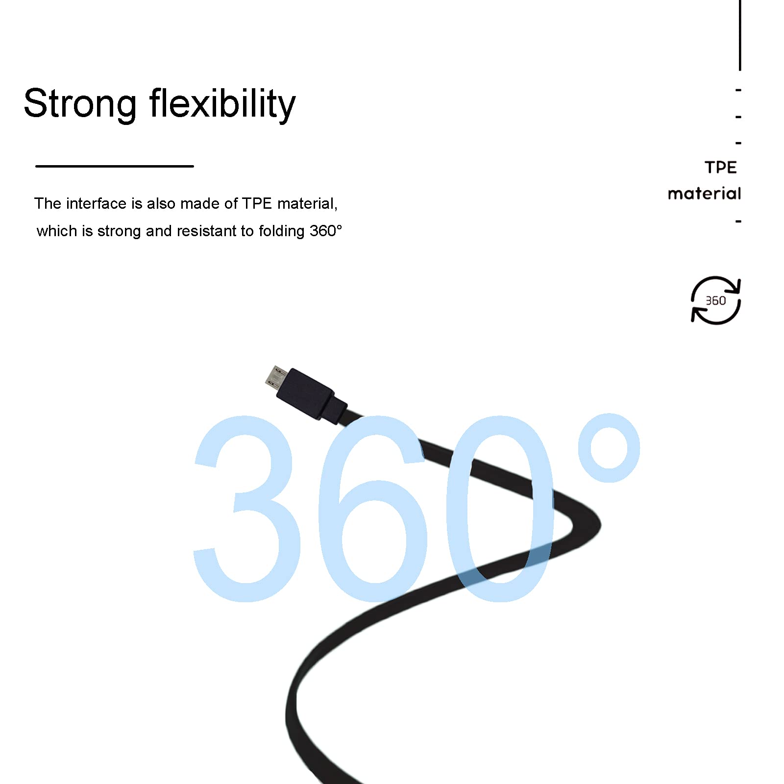 Adhiper Câble Micro USB Rapide, Câble De Charge Plat, Câble De Rechange Compatible Avec Les Enceintes UE Boom 22AWG Android, JBL Flip 2, Flip 3, Flip 4 (25 Cm/orange