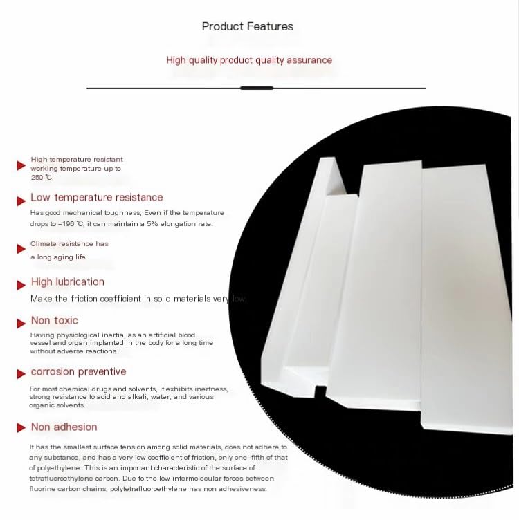 Foglio In PTFE Teflon Bianco - 500x500x0.3 Mm, Antiaderente, Per Guarnizioni E Isolamento - Foto 4