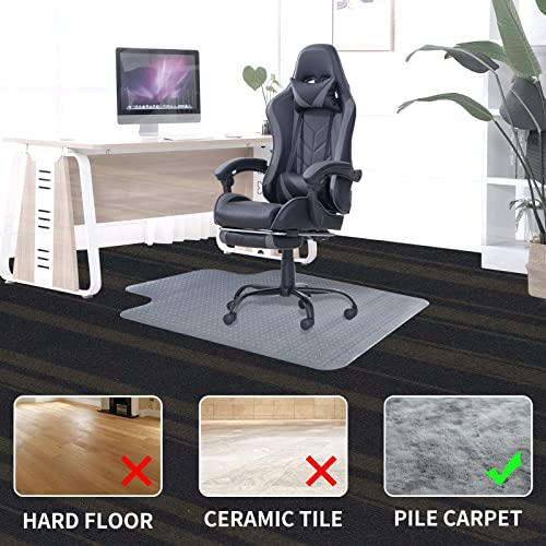 Sharewin Chair Mat For Carpeted Floor With Lip,48''×36'' Pvc Carpet Protector For Low Pile Carpets Heavy Duty Effective Grip Anti-Slip,Won't Crack,Easy To Clean For Office And Home #TOP6
