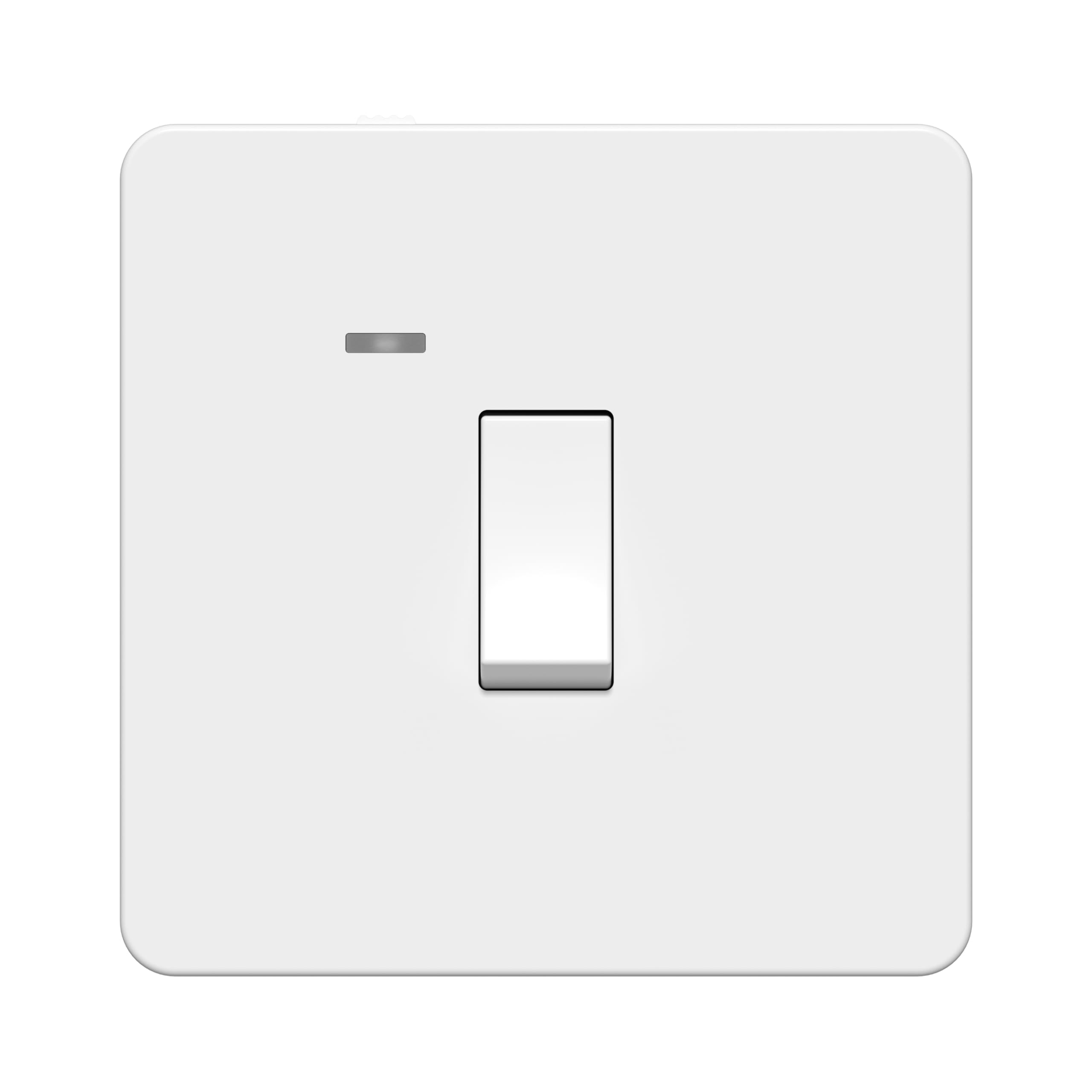LIDER 1-Gang Light Switch with LED Guide Light, 1-Way/2-Way, Daylight Sensor, 3000K Warm White, Adjustable Night Light, UKCA Certified, Plastic Plate Cover, White