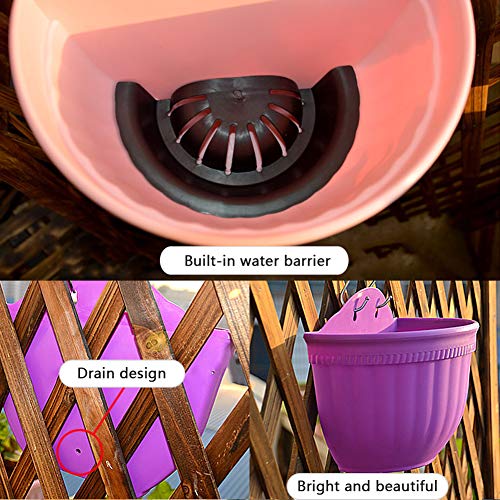 3Pack Wall Hanging Flowers Planter Plant Pot,A Type Resin Container Gardening Indoor Or Outdoor (White, 9.8X8.3Inch) #TOP5