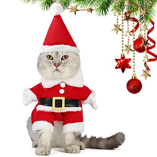 Legendog Cat Christmas Outfit - Santa Claus Dog Costume With Hat - Cute Pet Dress Up Clothes - Image 8