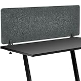 Colarr Sound Proof Dividers with Clamp 16 x 47 '' Mounted Desk Divider Privacy Panel Acoustic Absorbing Desk Partition Privacy Boards for Office Desktop Accessories Reduce Distractions