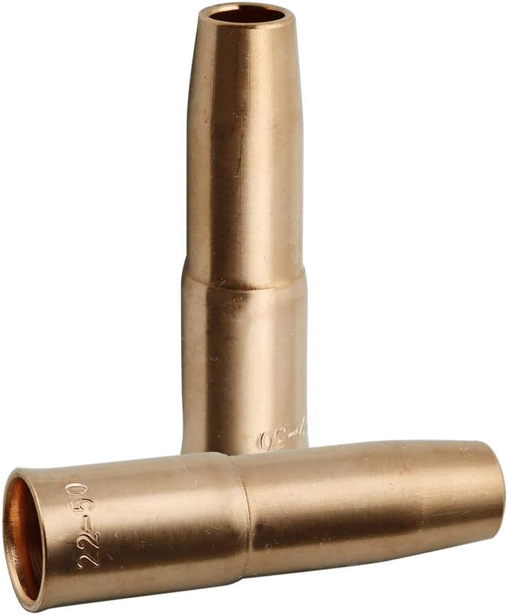 Brass Tip Adapter / Gas Diffuser (Model 169728) - Replacement Part For Miller M-25/M-40 & Hobart MIG Welding Guns (5 PCS)