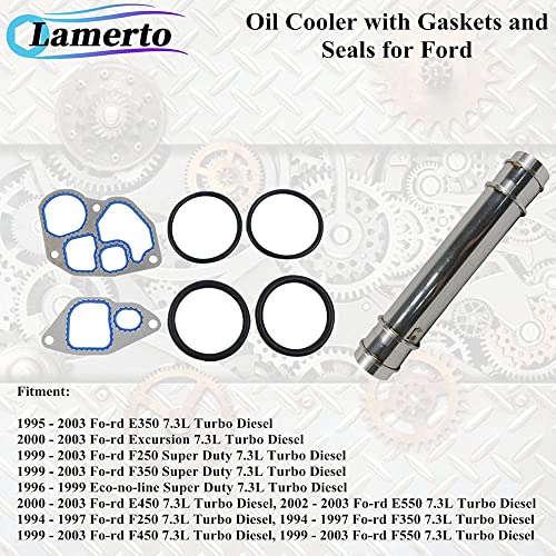 Geluoxi Eby-430358A-0498 Replacement Oil Cooler With Gasket And Seal Kit For Maintaining Engine Performance And Ideal Temperatures, Select Ford Models #TOP3