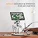 Elikliv 7'' LCD Digital Microscope 1200X, 1080P Coin Microscope with 12MP Camera Sensor, 10 LED Lights - Microscope for Adults, Windows/Mac OS Compatible, Model EDM9