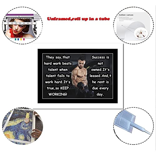 Lirong Keep Working Success Motivational Inspirational Posters Home Decor Wall Art Print For Gym Motivational Quotes Poster Printing 12X18Inch(30X45Cm) #TOP1