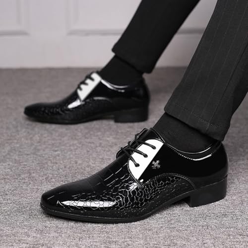 Men's Oxfords Formal Shoes Pointed Toe Business Shoes Non-Slip Brogues Wedding Suit Tuxedo Dress Shoes4