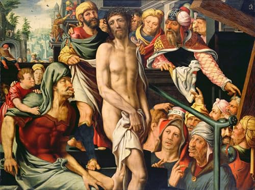 La moquerie du Christ poster Van Hemessen grand tableau salon chic 60x90