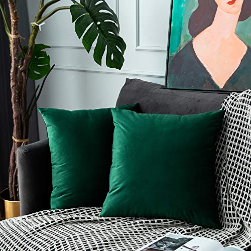 Housse de coussin en velours de qualité supérieure UPOPO 40,6x40,6 cm - 2
