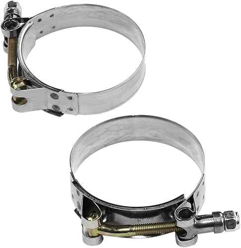 Miniatura 16 de Paquete de 4 abrazaderas de manguera con perno en T de 1.75 pulgadas, abrazadera de entrada turbo de acero inoxidable 304, rango de trabajo de 1.969