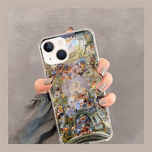 Gialcenik Renaissance Phone Case Aesthetic Art Cover Compatible With Iphone 13, Vintage Iconic Art Case For Iphone 13, Unique Trendy Design Tpu Bumper Cover Case #TOP2
