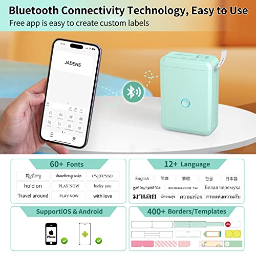 Jadens D110 Label Maker Machine With Tape & Label Maker Case #TOP1