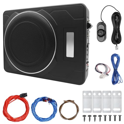 Yunseity Premium 1200W Car Subwoofer Amplifier Kit, Matching Subwoofer for