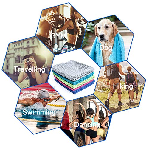 Alsol Lamesa Pacote com 4 toalhas refrescantes (101,6 cm x 30,5 cm) Toalha para esportes no gelo, to