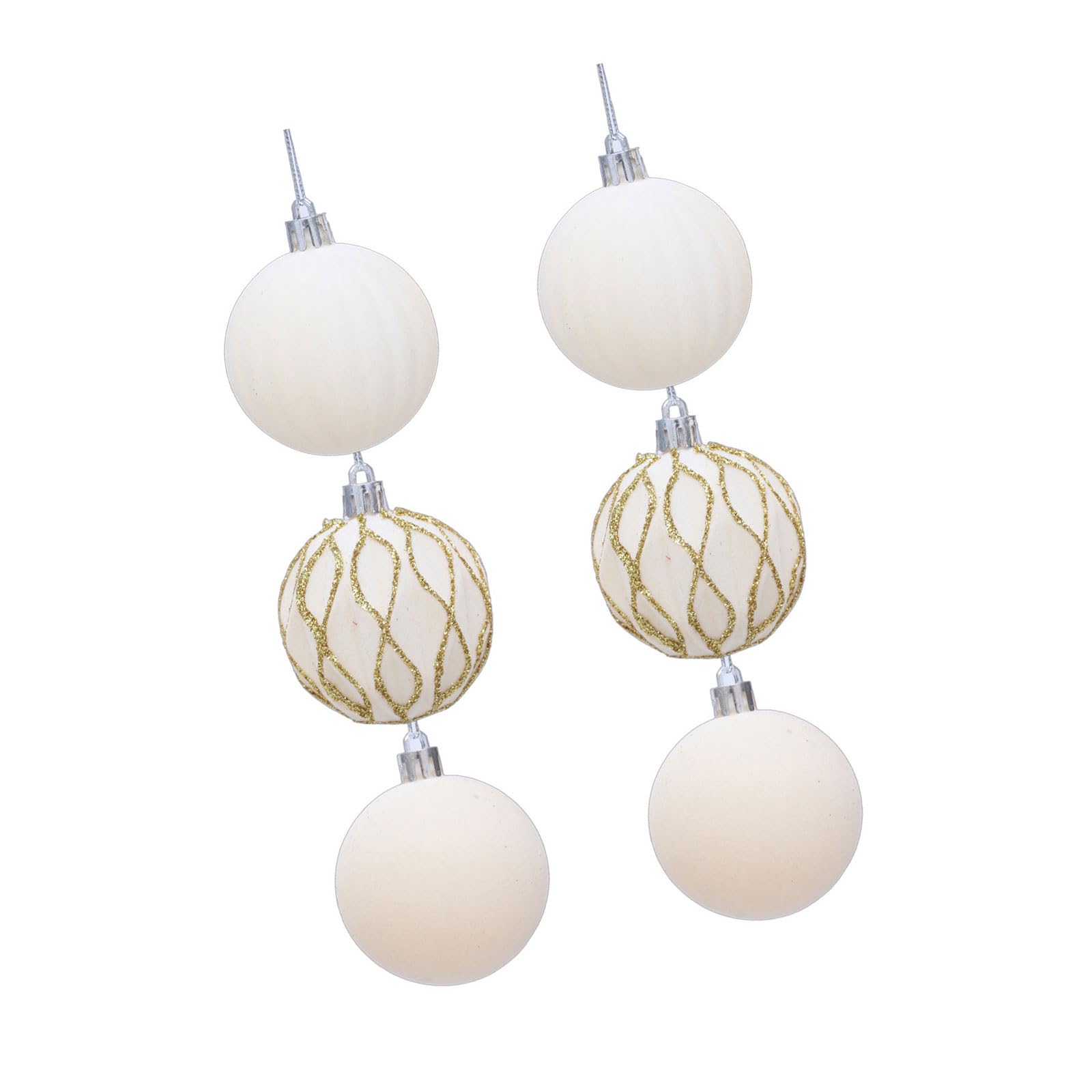Tsophreniq 6 Pieces Cozy Flocking Holiday Decorations Soft Touch Christmas Balls Soft Flocking Ornament for Festive Atmospheres Holiday Tree Decor