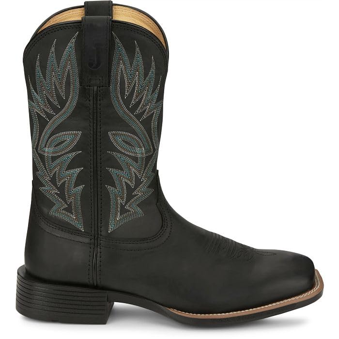Justin Zeke 11" Western Boots for Men - Premium Leather Cowboy Footwear with Classic Stitch Design and Durable Outsole3