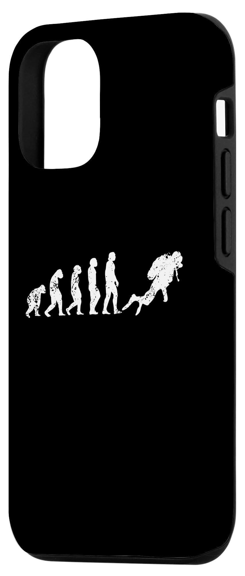 iPhone 12/12 Pro Evolution Of Scuba Diving Funny Monkey Ape Sea Dive Of Man Case - Image 2