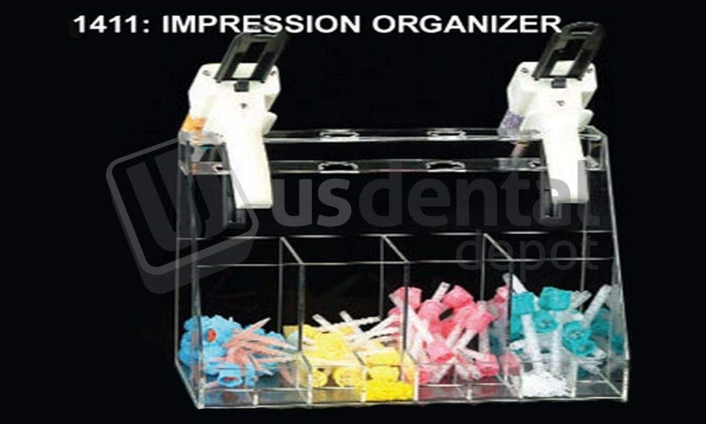Plasdent 1411 Dental Impression Syringe Organizer Clear Acrylic 12.25