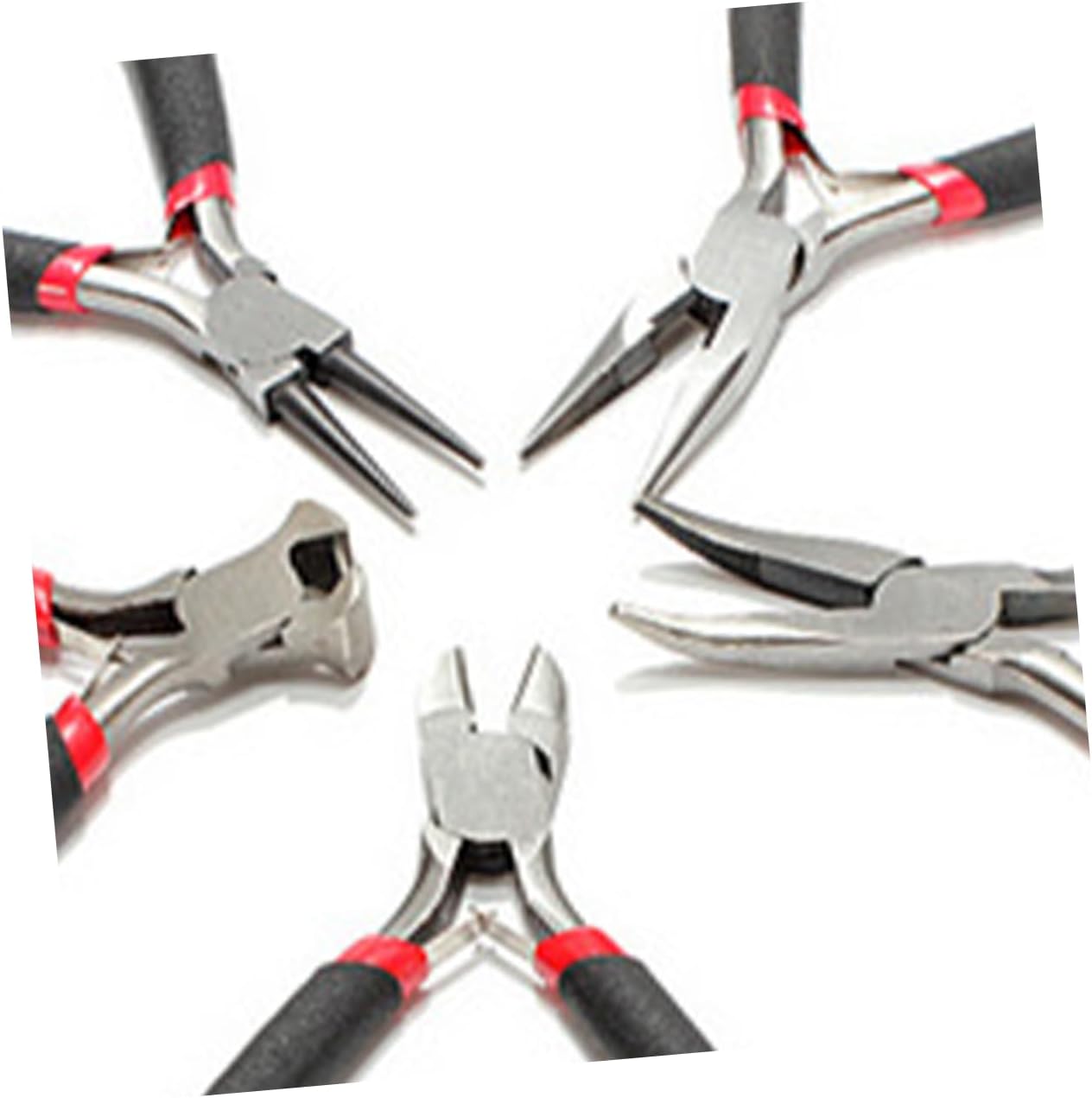 Angoily 5pcs Strong Solid Material Mini Jewelry Plier Ergonomic Design for Long Use